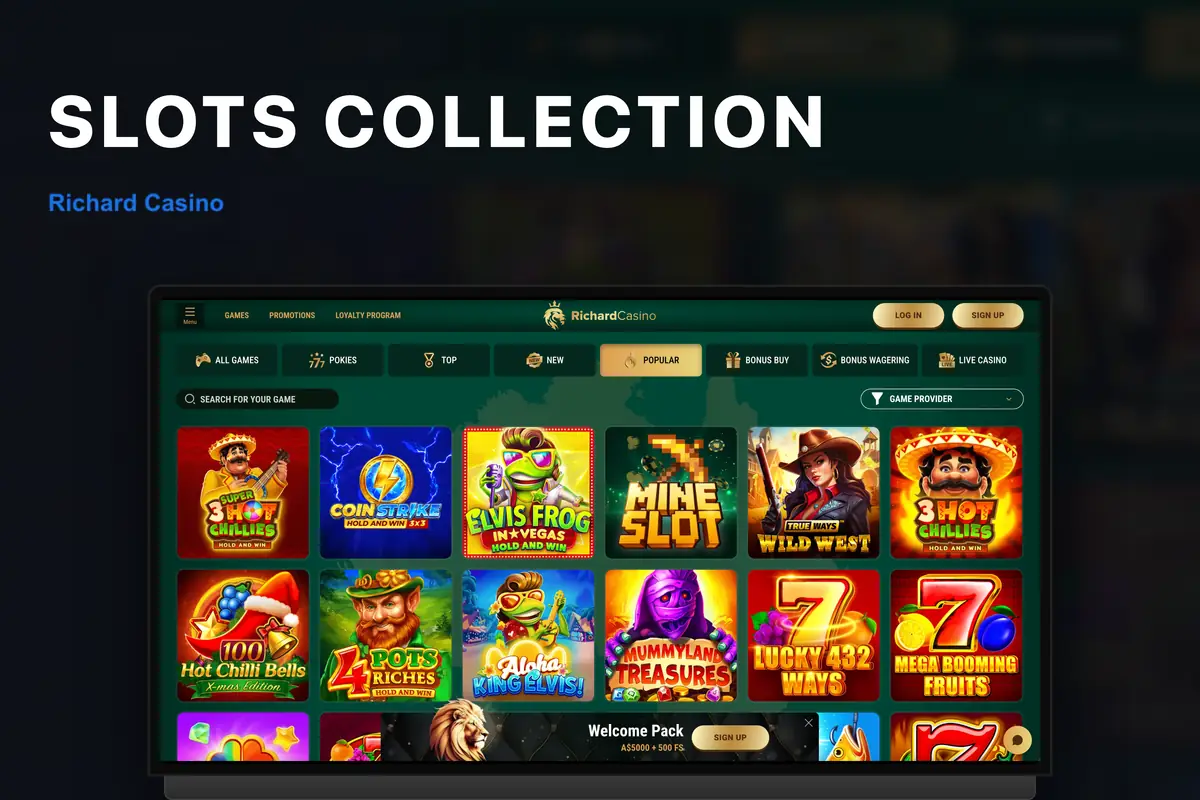 Richard Casino slots — Sweet Bonanza, Gates of Olympus and thousands more pokies.